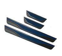 4 Stücke Edelstahl Auto Einstiegsleisten für VW T-Cross T Cross 2018-2023 2024, Willkommenspedal Türschweller Schutzstreifen, Styling Zubehör,Blue