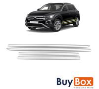 4 Teilige für VW T-ROC Türleisten Zierleisten Türschutz Chrom Edelstahl ab 2017