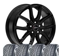 4 Winter Kompletträder 7x18 ET 45 5x112 Schwarz mit 225/50 R18 99V HAN Winter i*cept evo3 W330 XL F kompatibel mit CUPRA Ateca
