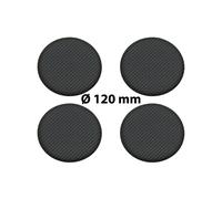 4 x Ø 120 mm Polymere Aufkleber / Carbon-Optik / Nabenkappen, Felgendeckel
