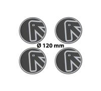 4 x Ø 120 mm Polymere Aufkleber / Pfeil / Nabenkappen, Felgendeckel