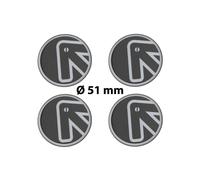4 x Ø 51 mm Polymere Aufkleber / Pfeil / Nabenkappen, Felgendeckel