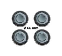 4 x Ø 66 mm Polymere Aufkleber / Radmutter-Optik / Nabenkappen, Felgendeckel