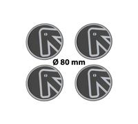 4 x Ø 80 mm Polymere Aufkleber / Pfeil / Nabenkappen, Felgendeckel