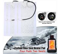 4 x Auto Carbon Sitzheizung Heizmatten 2/3 Stufen Nachrüstsatz Universal KFZ PKW