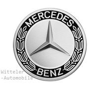 4 x Mercedes-Benz Radnabenabdeckung Nabenkappen Stern Lorbeerkranz schwarz Satz
