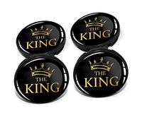 4er Set Nabendeckel 60mm inkl. The King Doming Aufkleber Felgen Folie DM006