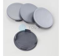 4 x Nabenkappen Nabendeckel Felgendeckel 55,0 - 49,5 mm - silber