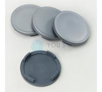 4 x Nabenkappen Nabendeckel Felgendeckel 55,5 - 51,5 mm - silber