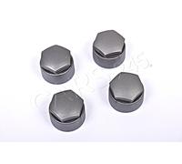 4 X Original AUDI SKODA SEAT A1 Radschraubenkappe grau-metallic 4F0601173AZ37