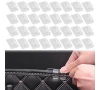 40 Stück Automatten Halter, Auto-Fußmatten Befestigungsaufkleber, Mehrzweck Automatten Befestigungsschnallen, Auto Fussmatten Befestigung Clips für Automatten, Autoteppich Fußmatten Halter