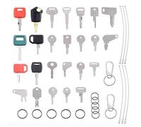 40 Stück Ersatz Zündschlüssel,Baumaschinen Schlüssel Set,Zündschlüssel set,Bagger Schlüssel Baumaschinen Schlüssel Set für Maschinen,Universal Motor Startschalter (40 stück(24 Stile)