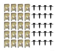 40 Stück Metall Karosserie Schrauben Kit für Kotflügel Stoßfänger Befestigung U-Nuss Clips Dichtung Verschluss Bronze Schwarz Einbau für BMW für toyota für lexus für ford für honda für acura für