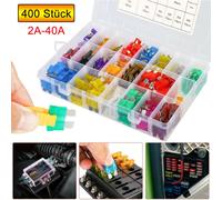 400 Stück KFZ Sicherungen Set 2-40A Auto Flachsicherungen 11/19mm Sortiment
