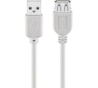 400x Goobay 68621 USB 2.0 Hi-Speed-Verlängerungskabel, grau, 0.3 m - USB-2.0-Stecker (Typ A) > USB-2.0-Buchse (Typ A)