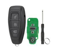 433 MHz 3 Tasten Auto Fernbedienungsschlüssel Kompatibilität für Ford Fiesta Focus Mondeo Grand B-Max S-Max C-Max mit ID63 (80) Chip KR55WK48801 mit Klinge und Schraubendreher und Schlüsselring