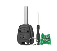 433Mhz 2 Tasten Auto-Fernbedienung für Peugeot Citroen Straight Remote Key 307 (VA2) Blade Remote mit Electronic 46 Chip mit Schraubendreher und Schlüsselring