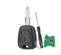 433Mhz Ask Auto Fernbedienung Schlüssel für Citroen C1 C2 C3 Picasso Xsara Peugeot gerade Fernbedienung mit elektronischen ID46 Chip mit Schraubendreher und Schlüsselring mit 206（NE73） Blade