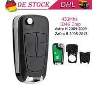 433MHz Auto Ersatz Funk Schlüssel Fernbedienung für Opel Zafira B Astra H + Chip