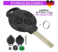 433Mhz Auto Funk Fernbedienung Schlüssel ID46 Für Smart 451 Fortwo Coupe Cabrio