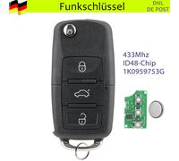 433MHz Auto Funk Schlüssel für VW Golf Touran Caddy Jetta Seat Skoda 1K0959753G