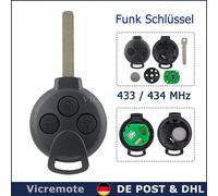 433MHz Ersatz Funk Schlüssel Fernbedienung für Smart 451 ForTwo ForFour Cabrio