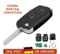 433MHz Funk Schlüssel für VW Golf T4 T5 Bora Polo Lupo Seat Skoda 1J0959753AG