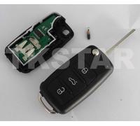 434Mhz Auto Schlüssel 3-Tasten Fernbedienung für VW + Transponder 5K0959753 AG