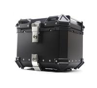 45L 55L 65L 80L 100L Motorradkoffer Wasserdicht Top Case - Heckkasten Aufbewahrungsbox, Universal Roller Koffer Aluminium Motorrad Heckbox Helmkoffer Mit Sicherheitsschloss(Schwarz,100L)