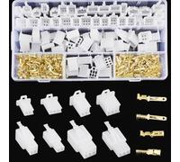 480 Stück Steckverbinder Kabel, Flachsteckhülsen 2 3 4 6 Polig kfz Stecker Set 2,8mm Pitch Männlich Weiblich Crimp Stecker für Auto Motorrad Fahrrad Boote