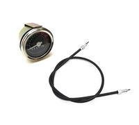 48mm Tacho bis 80 km/h + 900mm Tachowelle Set passend für Kreidler Florett RS RMC Flory, Puch Maxi, Zündapp C GTS KS, Simson KR51 Star Sperber Schwalbe - M10 Gewinde, VDO Qualität