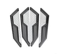 4er Set Auto Türkantenschutz Selbstklebend Reflektierend(White) | Reflektierendes Material, bessere Nachtsicht, Unfallprävention, Carbon-Optik, kratzfest