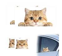 4er-Set Katzen-Autoaufkleber für Spiegel, lustige Autoaufkleber für Stoßstangen, Katzenaufkleber für Autoscheiben, Autozubehör, Innenraum, wasserfest, konturgeschnitten, Auto Stoßfänger Aufkleber
