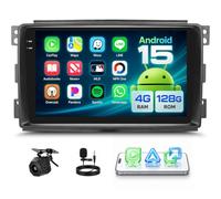 4G+128G CAMECHO Autoradio für Mercedes Benz Smart Fortwo 451 2005-2010 | 9 Zoll Android 15 Autoradio mit Carplay Android Auto GPS WLAN Bluetooth FM/RDS EQ SWC + Rückfahrkamera&MIC