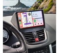 4G+128G GOHHDL Android Autoradio Navi für Peugeot 207 207 CC 2006-2015 mit Wireless Carplay Android Auto, 9 Zoll Autoradio 2Din mit GPS WLAN Bluetooth FM/RDS Radio EQ SWC AHD Rückfahrkamera&MIC