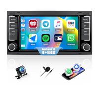 4G+64G 8Core CAMECHO Android 13 Autoradio für VW Touareg Transporter T5 Multivan 2004-2011 mit Navi Wireless Carplay Android Auto,Doppel Din Autoradio mit 7 Zoll Bildschirm Bluetooth5.0 RDS/FM