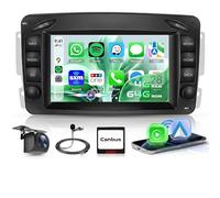 4G+64G Android 15 Autoradio für Mercedes Benz W168 C-W203 E-W210 CLK C209/W209 Viano/Vito W639 SLK/W170 W463 Viano Vito Vaneo Wireless Carplay Android Auto, 7 Zoll Radio GPS Navi WiFi Bluetooth FM/RDS