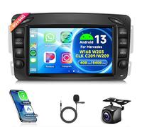4G+64G Wireless Carplay Android 13 Autoradio für Mercedes Benz W168 W203 CLK C209/W209 SLK/W170 W463 Viano Vito Vaneo 7 Zoll Autoradio mit Android Auto GPS Navi WiFi Bluetooth FM/RDS/EQ Rückfahrkamera
