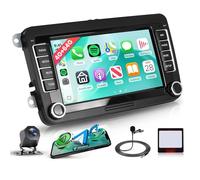 4G+64G Wireless Carplay Android 13 Autoradio für VW Golf 5 6 Passat Polo Tiguan Touran Caddy Skoda SEAT 7 Zoll Autoradio Android Auto GPS Navi WiFi Mirror Link Bluetooth FM/RDS/EQ/SWC Rückfahrkamera