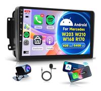 4G+64G Wireless Carplay Android Autoradio für Mercedes Benz W203 W210 W168 R170 Vaneo Vito Viano 9 Zoll Autoradio 2 Din Android Auto Navi GPS WIFI Mirror Link Bluetooth FM/RDS/32 EQ/SWC Rückfahrkamera