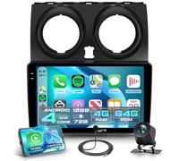 4G+64G Wireless Carplay Android Autoradio für Nissan Qashqai J10 2006-2016 9 Zoll Incell Touchscreen Autoradio mit Android Auto GPS Navi WiFi Mirror Link Bluetooth FM/RDS/EQ/USB/SWC Rückfahrkamera