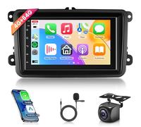 4G+64G Wireless Carplay Android Autoradio für VW Golf 5 6 Passat Polo Tiguan Touran Caddy Skoda SEAT 7 Zoll Autoradio mit Android Auto GPS Navi WiFi Mirror Link Bluetooth FM/RDS/EQ/SWC Rückfahrkamera