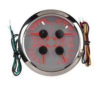 4in1 MultifunktionsMessgerät 85 mm - Ölstand, Öldruck, Wassertemperatur und Spannung für Auto, Motorrad, Wohnmobil und Boot (Weiß °F/PSI)