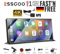 4K 10.2" Tragbares Apple Carplay Android Auto Display W/GPS Vorne Rückfahrkamera