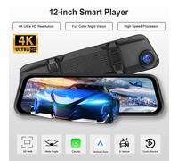4K 12" Dashcam WiFi GPS Apple Carplay Android Auto Kompatibel Rückfahrkamera