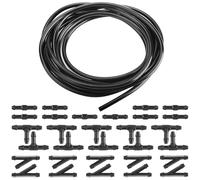 4M Scheibenwaschanlage Schlauch,Wischwasserschlauch Reparaturset mit 30 Stück Schlauchverbinder,Automotive Wischwasserschlauch,Universal Windschutzscheibe Reparaturset,Schlauch für Scheibenwaschanlage
