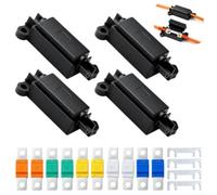 4PCS für midi Sicherungshalter Set mit 30-100A Fuses, Flammschutz Nylon KFZ Sicherungskasten mit Abdeckung für Auto LKW RV für wohnmobil Anhänger 12V