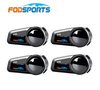 4PCS FX6 Motorrad Gegensprechanlage Helmet Bluetooth Headset 1KM FM for 6 Riders