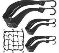 4stk Gepäckspanner Motorrad, 4-in-1 Gepäckträger Spanngurt Fahrrad, Spanngummi E