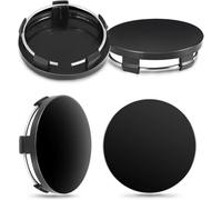 4Stück Nabendeckel für VW SUV Atlas/Fox/ID.4 /ID.5 /ID.6 /Nivus, Universal 60mm 68mm Radnabendeckel Felgendeckel Felgenkappen Nabenkappen Radnabenabdeckung,A Black-60mm